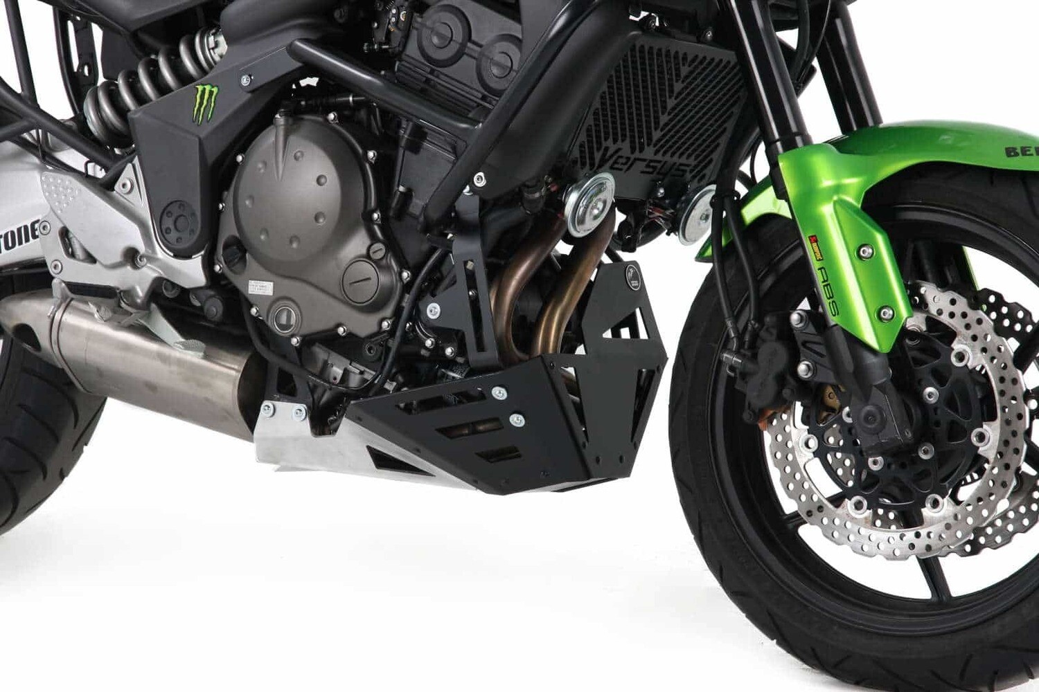 Hepco&Becker Kawasaki Versys 650 (2007-2014) Motorschutzplatte schwarz/silber