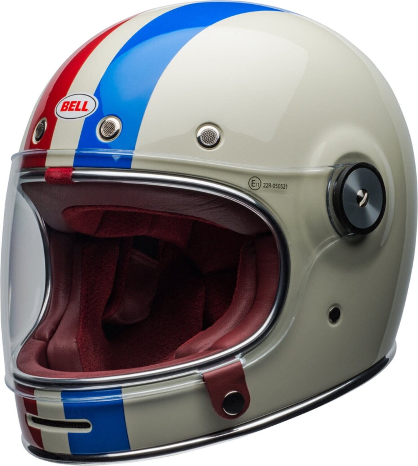 BELL Bullitt Vintage Collection Helm - Command Gloss Vintage Weiß/Ochsenblut/Blau