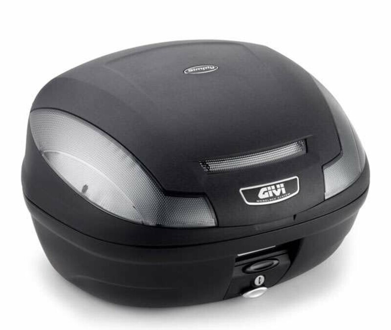 GIVI E470 Simply III Tech - Monolock Topcase mit Platte und COVER schwarz matt GIVI E470 Simply III Tech - Monolock Topcase mit Platte und COVER schwarz matt