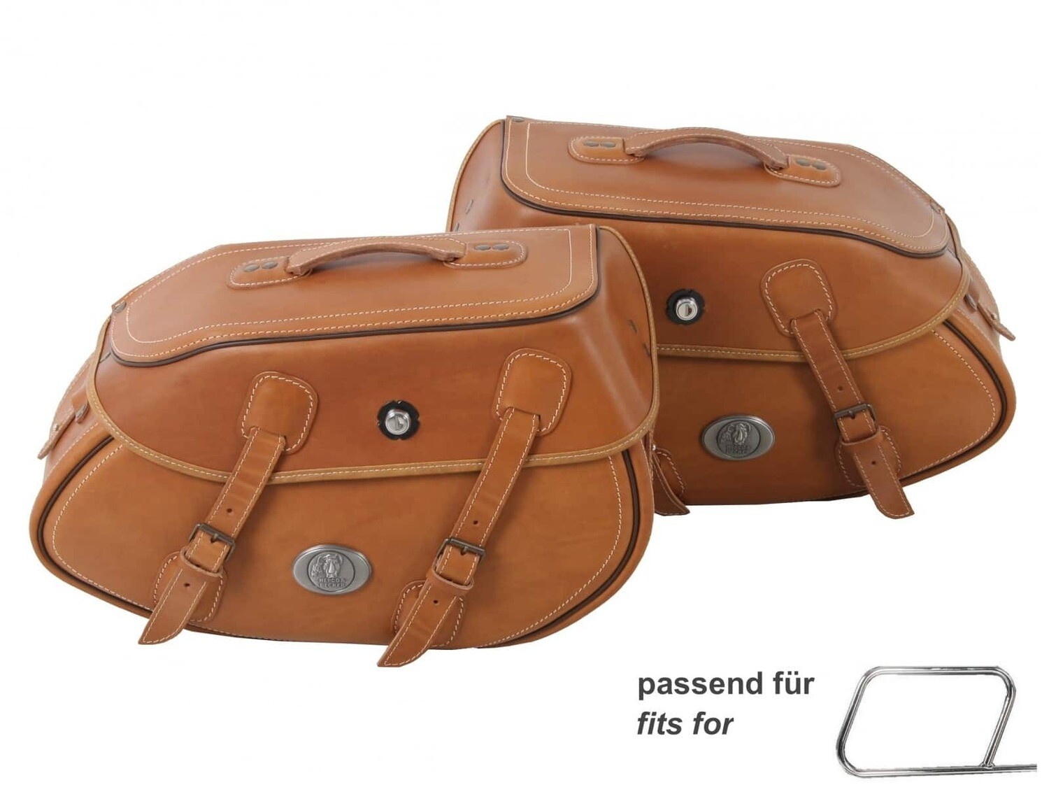 Hepco&Becker Satteltaschensatz Buffalo sandbraun für Rohrpacktaschenhalter