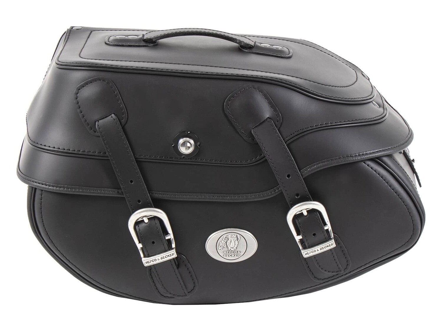 Hepco&Becker Ledereinzeltasche Buffalo schwarz links für C-Bow Träger