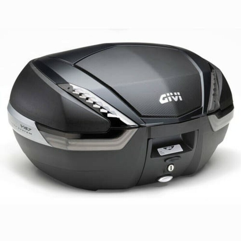 GIVI V47 TECH Monokey Topcase in Carbon Optik transparenten Reflektoren GIVI V47 TECH Monokey Topcase in Carbon Optik transparenten Reflektoren