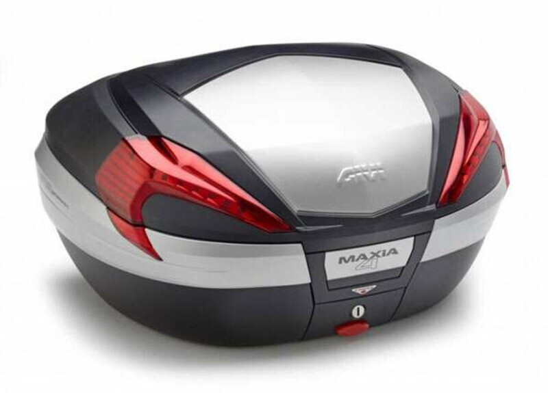 GIVI V56 Maxia 4 Monokey Topcase mit Alu Blende mit roten Reflektoren GIVI V56 Maxia 4 Monokey Topcase mit Alu Blende mit roten Reflektoren