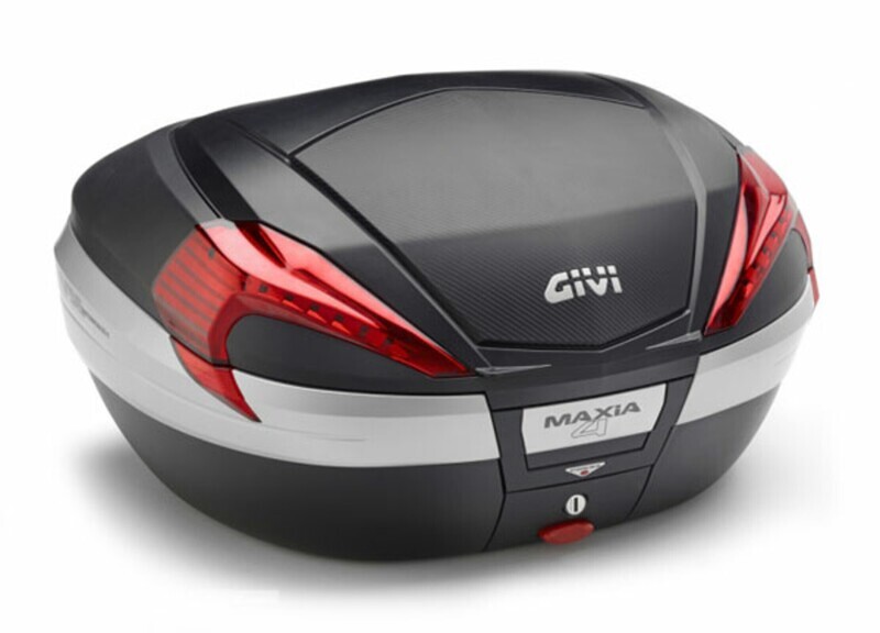 GIVI V56 Maxia 4 - Monokey Topcase in Carbon Optik roten Reflektoren GIVI V56 Maxia 4 - Monokey Topcase in Carbon Optik roten Reflektoren