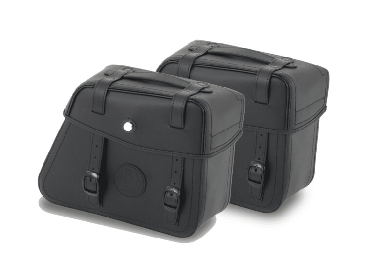 Hepco&Becker Ledertaschensatz Rugged Cutout 19 ltr. inkl. Schnellverschluss - schwarz