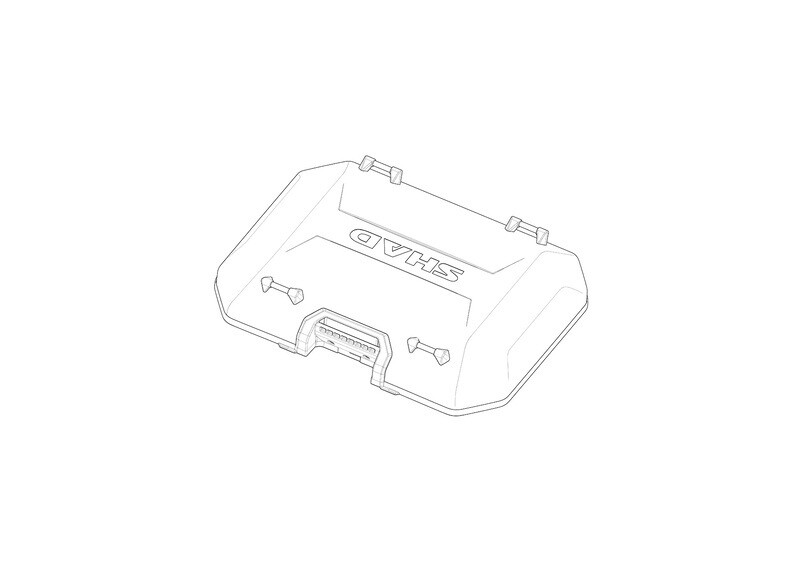 SHAD  Deckel Topcase für TR37/TR48silber