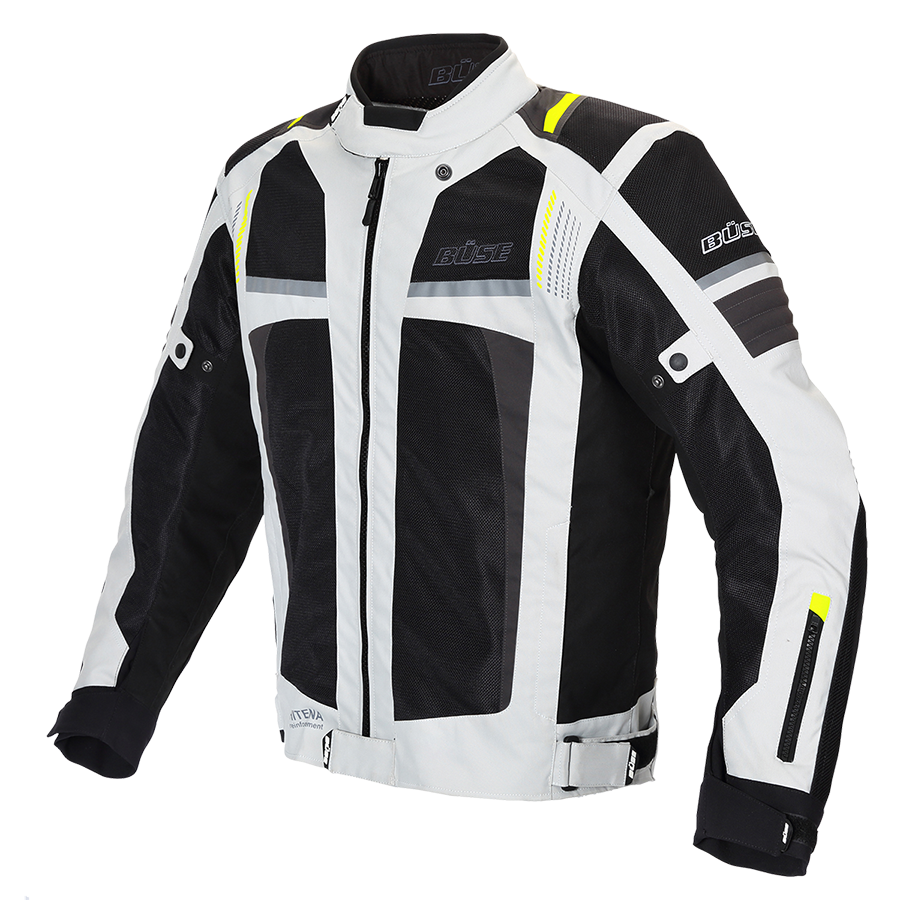 BÜSE Livorno Textiljacke Mash Jacke Sommerjacke, Farbe: weiß/schwarz, Grösse: S