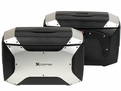 Hepco&Becker XCORE Seitenkofferset für C-Bow Träger schwarz / silber