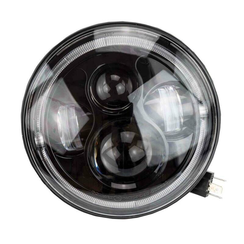 Scheinwerfer 7 " Zoll - 178 mm LED rund zugelassen mit E-Nummer