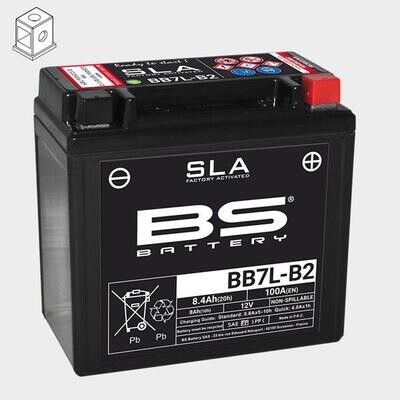 BS Batterie BB7L-B2 SLA startbereit für versch. Yamaha, Beeline, MBK Modelle