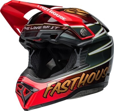 BELL Moto-10 Spherical Helm - Fasthouse DITD 24 Gloss Red/Gold