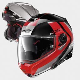 NOLAN Klapphelm N100-5 Hilltop N-Com Glossy Black Red 50