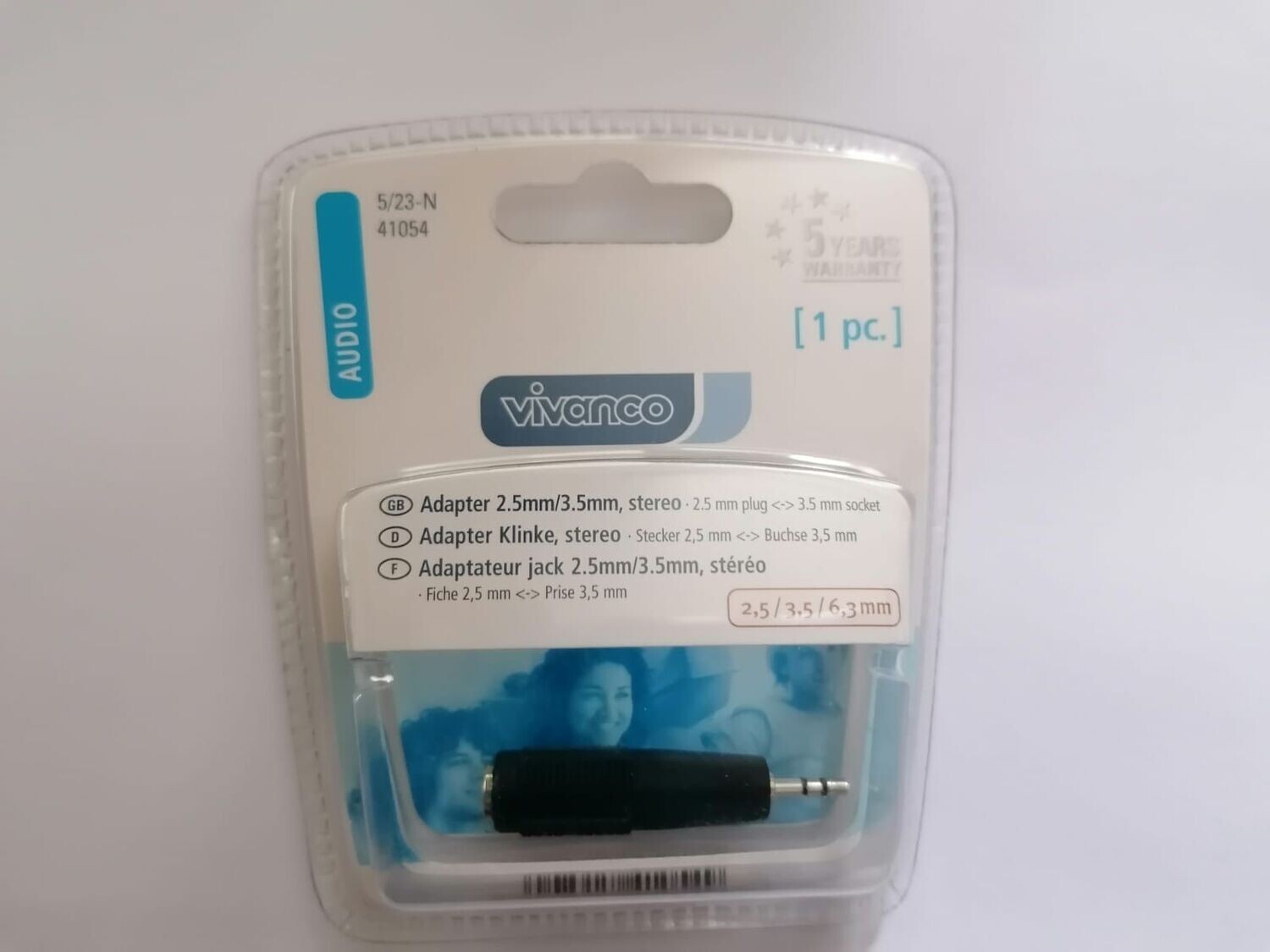 VIVANCO - Adapter 5/23 2,5 mm M - 3,5 mm F