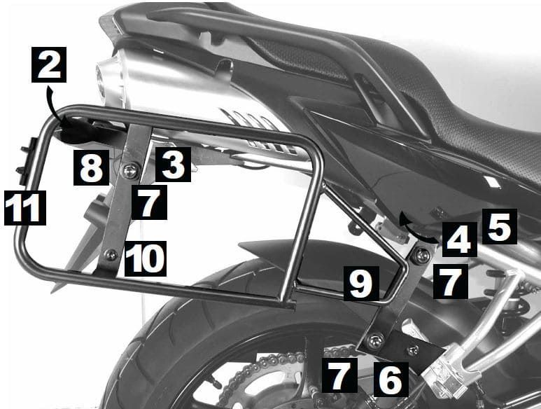 Hepco&Becker Seitenkofferträger Lock-it silber für Yamaha FZ 6/Fazer (2007-2009) Hepco&Becker Seitenkofferträger Lock-it silber für Yamaha FZ 6/Fazer (2007-2009)
