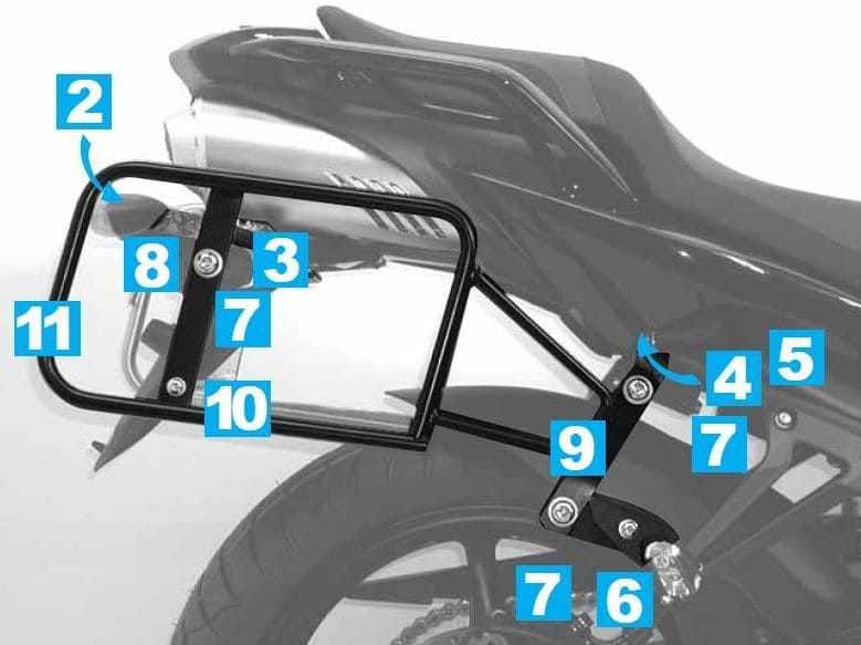 Hepco&Becker Seitenkofferträger Lock-it silber für Yamaha FZ 6 Fazer S2 (2007-2010) Hepco&Becker Seitenkofferträger Lock-it silber für Yamaha FZ 6 Fazer S2 (2007-2010)