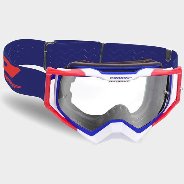 ProGrip MX-Brille 3309 blau/rot/weiß
