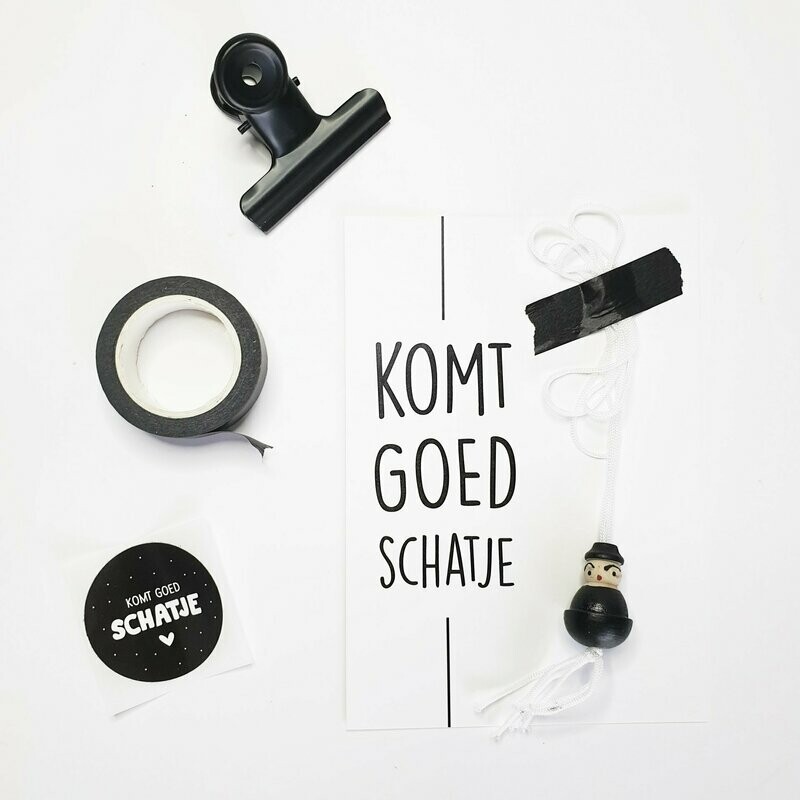 Kaart Gelukspoppetje Komt Goed Kaart Gelukspoppetje Komt Goed
