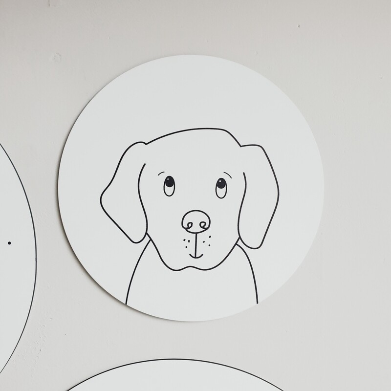Muurcirkel Labrador 20cm