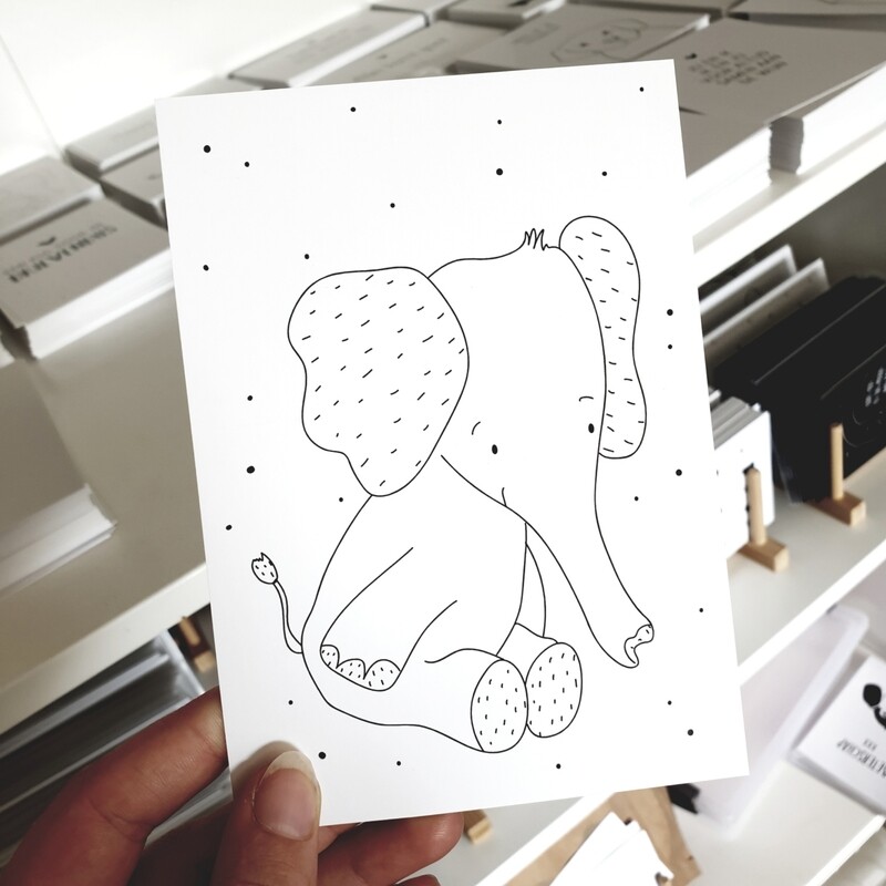 Kaart Kinder Olifant Kaart Kinder Olifant