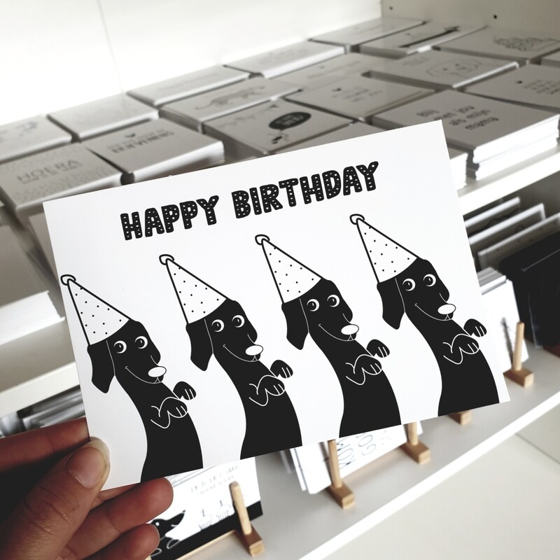 Kaart Teckel Verjaardag Happy Kaart Teckel Verjaardag Happy