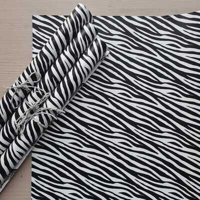 Kado inpakpapier Zebra Strepen 30x100