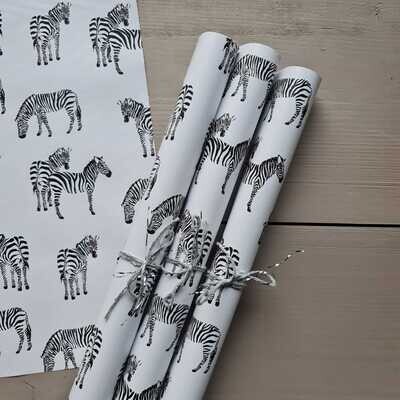 Kado inpakpapier Zebratjes 30x100