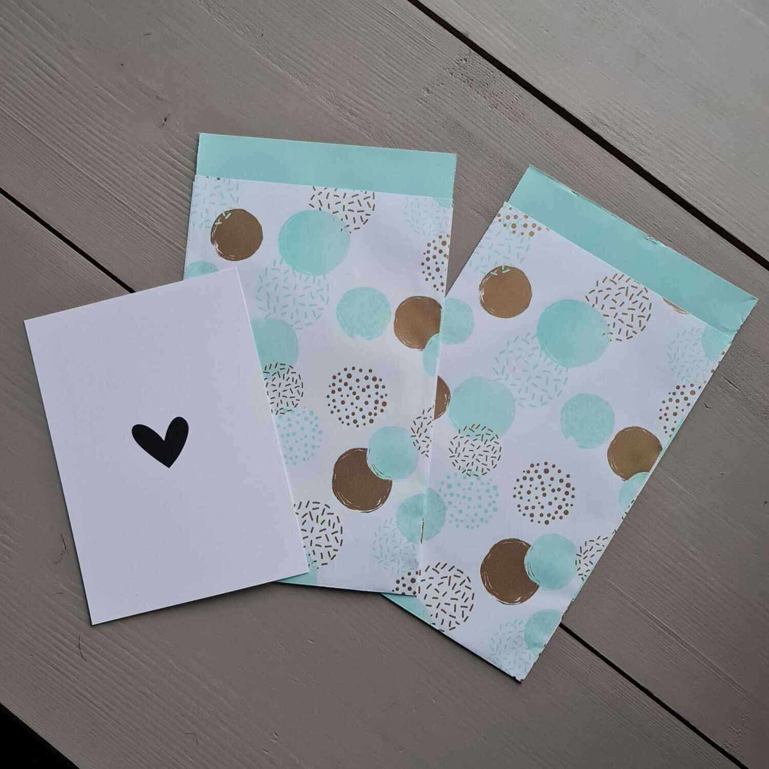 Kado inpak zakjes Feest Kleurtjes 4 STKS