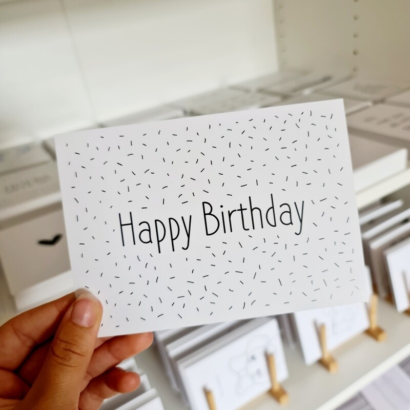 Kaart Verjaardag Happy Birthday Confetti Kaart Verjaardag Happy Birthday Confetti