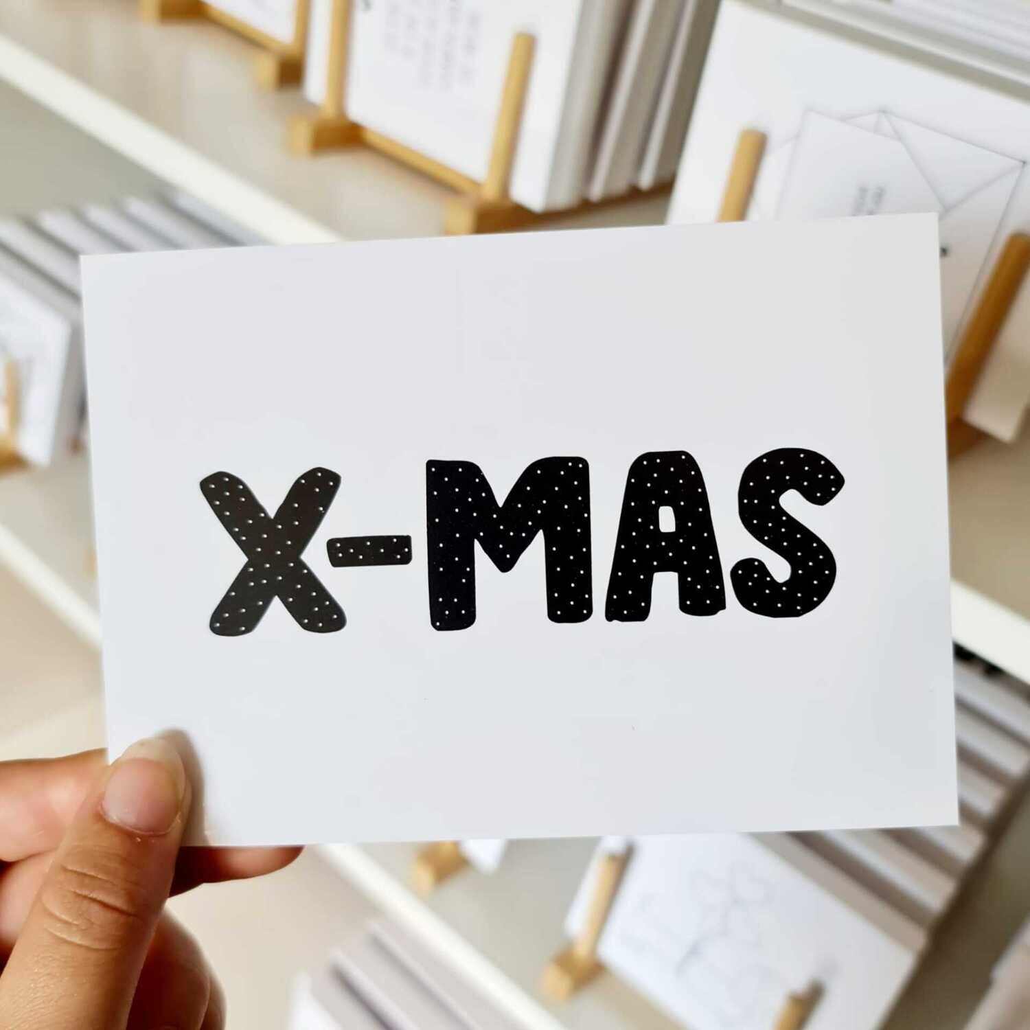 Kaart Kerst X-MAS Kaart Kerst X-MAS