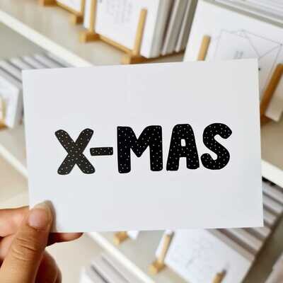 Kaart Kerst X-MAS
