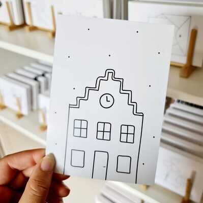 Kaart Kerst Huisje Kaart Kerst Huisje