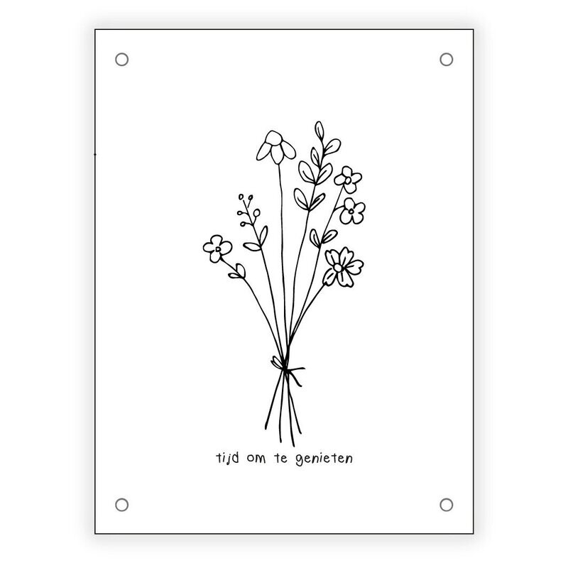 Tuinposter Bloemen Genieten Tuinposter Bloemen Genieten