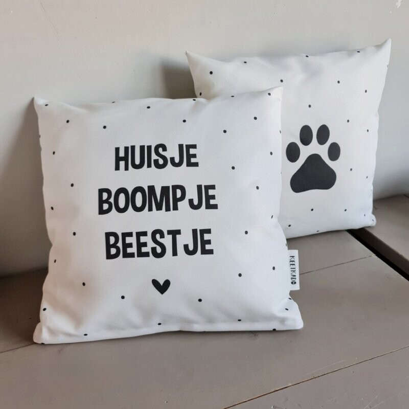 Buitenkussen Tuin Kussen Huisje Boompje Beestje