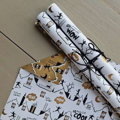 Kado inpakpapier WOW Sinterklaas 30x100cm
