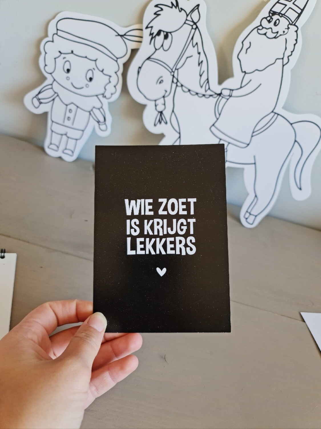 Kaart Sinterklaas Wie Zoet Is Krijgt Lekkers