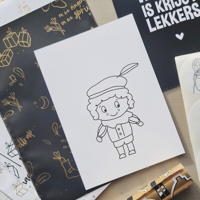 Kaart Piet Sinterklaas Kaart Piet Sinterklaas