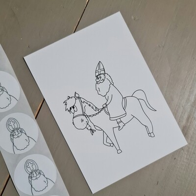 Kaart Sinterklaas op Paard Kaart Sinterklaas op Paard