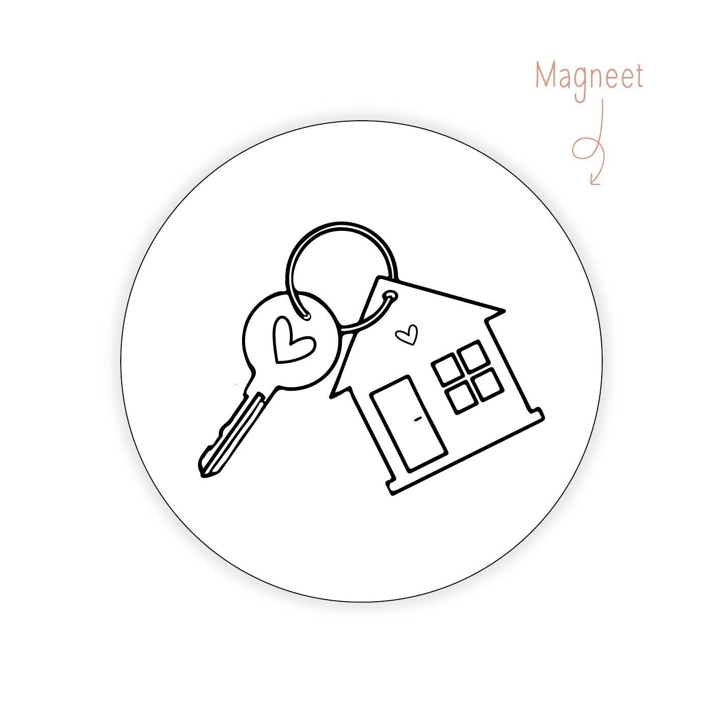 Magneet Huisje Sleutel