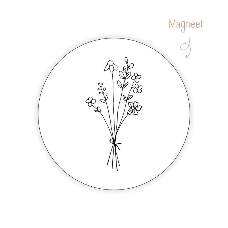 Magneet Bloemen Bosje