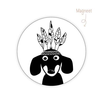 Magneet Indiaan Hond