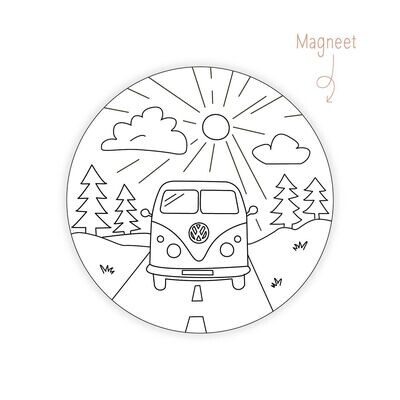 Magneet Volkswagen Camper Bus