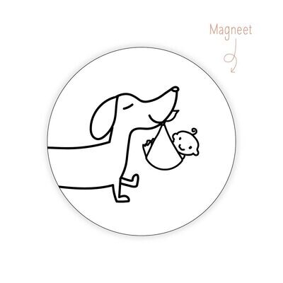Magneet Teckel Hond Baby