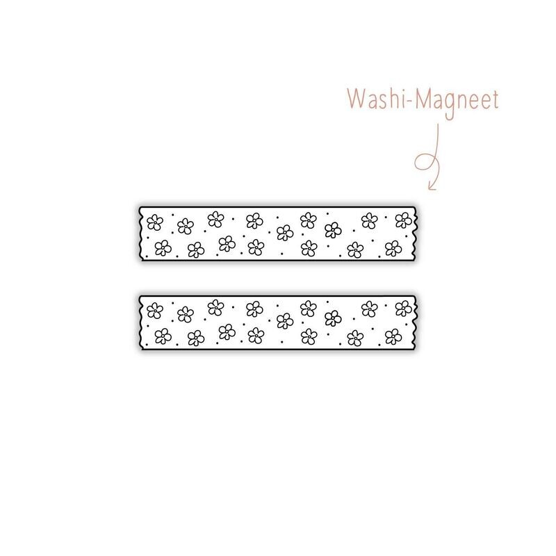 Washi Magneet Bloemetjes
