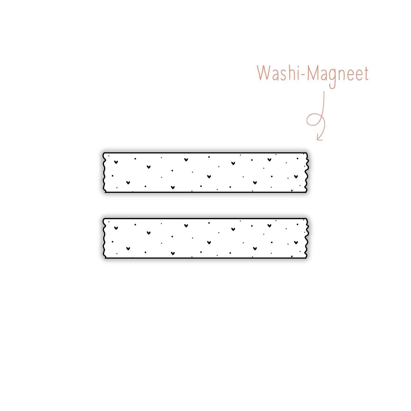 Washi Magneet Hartjes & Stipjes