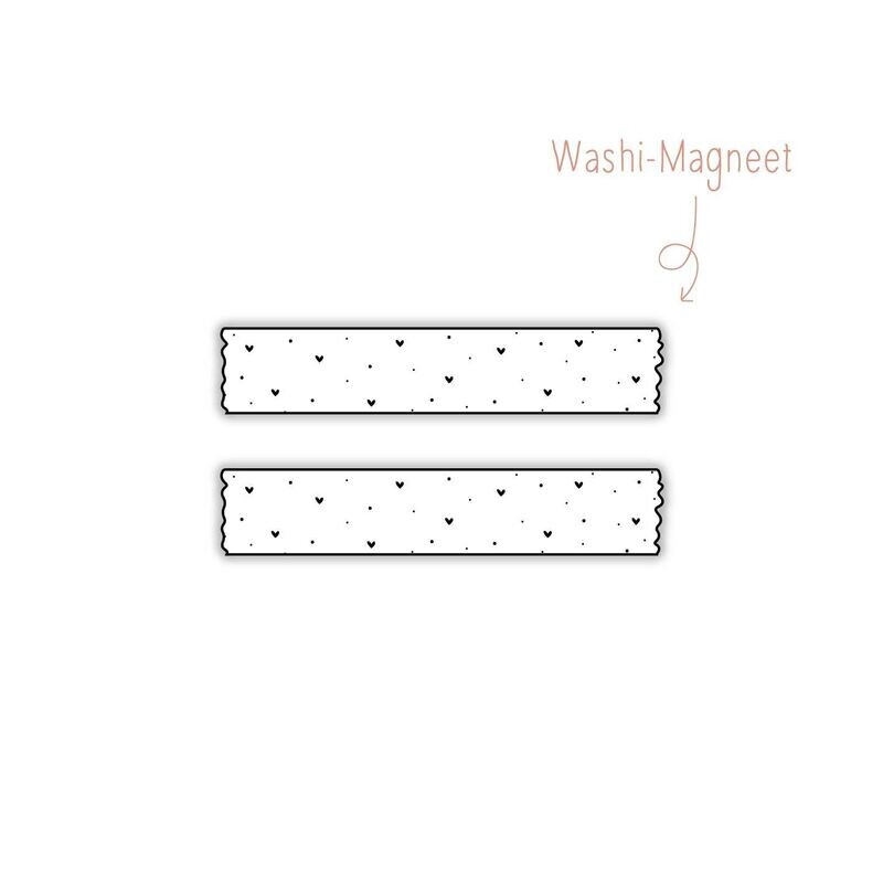 Washi Magneet Hartjes & Stipjes