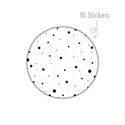 Stickers Stippel feestje 10 STKS