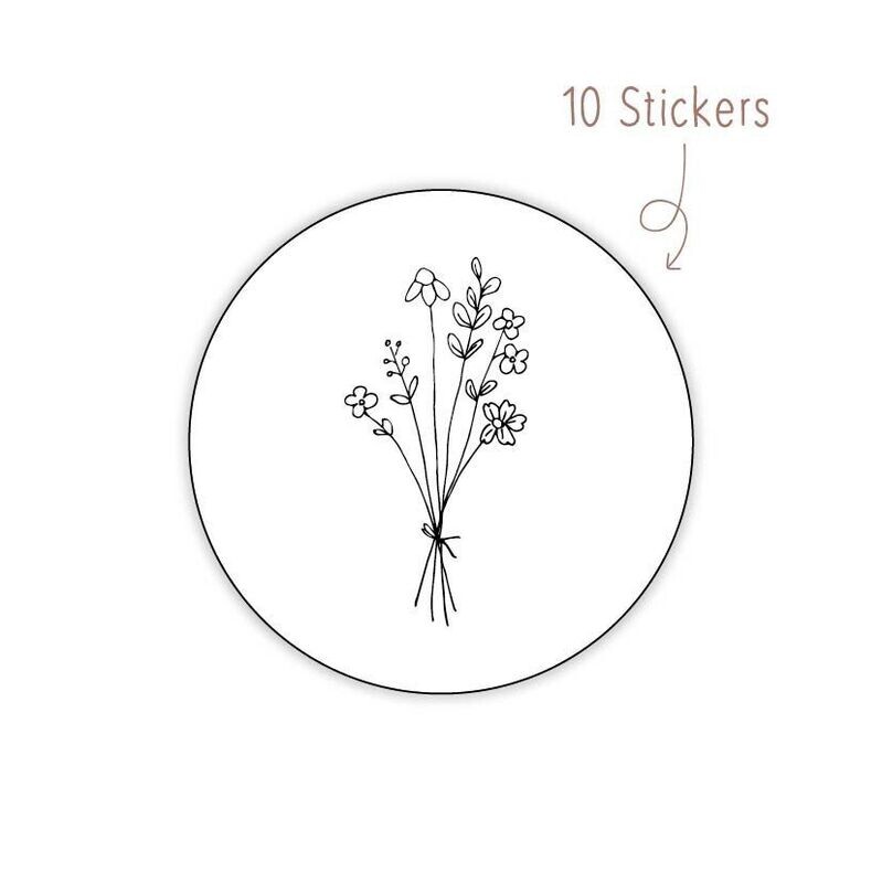 Stickers Bosje Bloemen 10 STKS