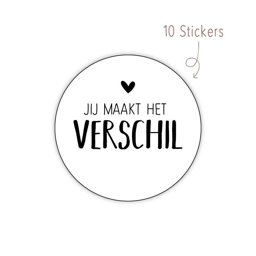 Stickers jij maakt het verschil 10 STKS