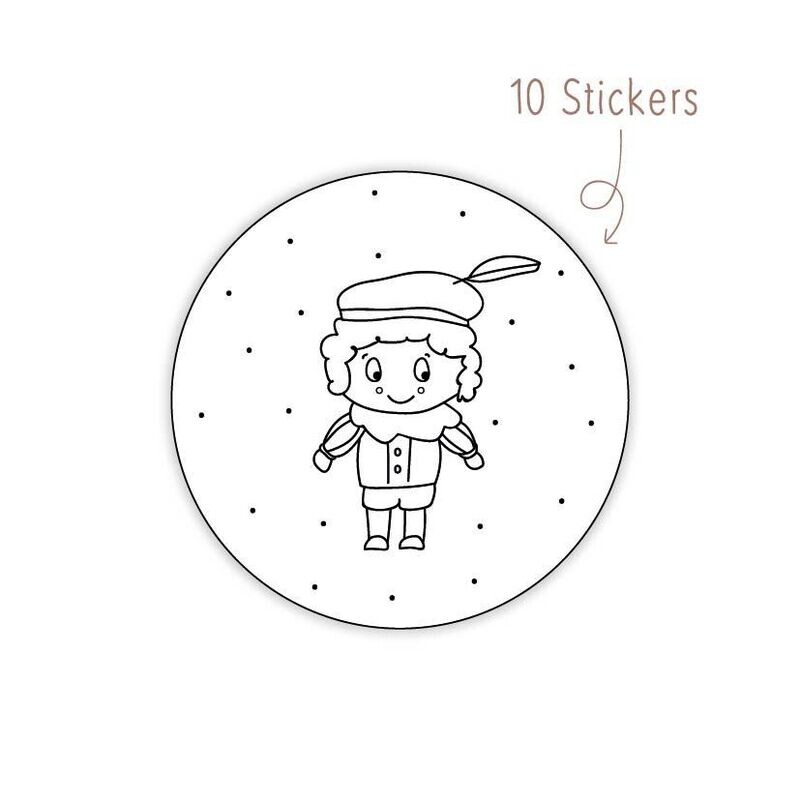 Stickers Piet Sinterklaas 10 STKS