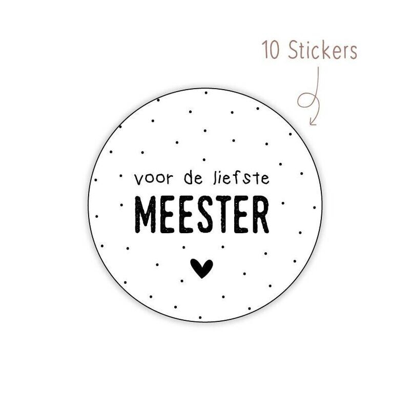 Stickers Liefste Meester 10 STKS